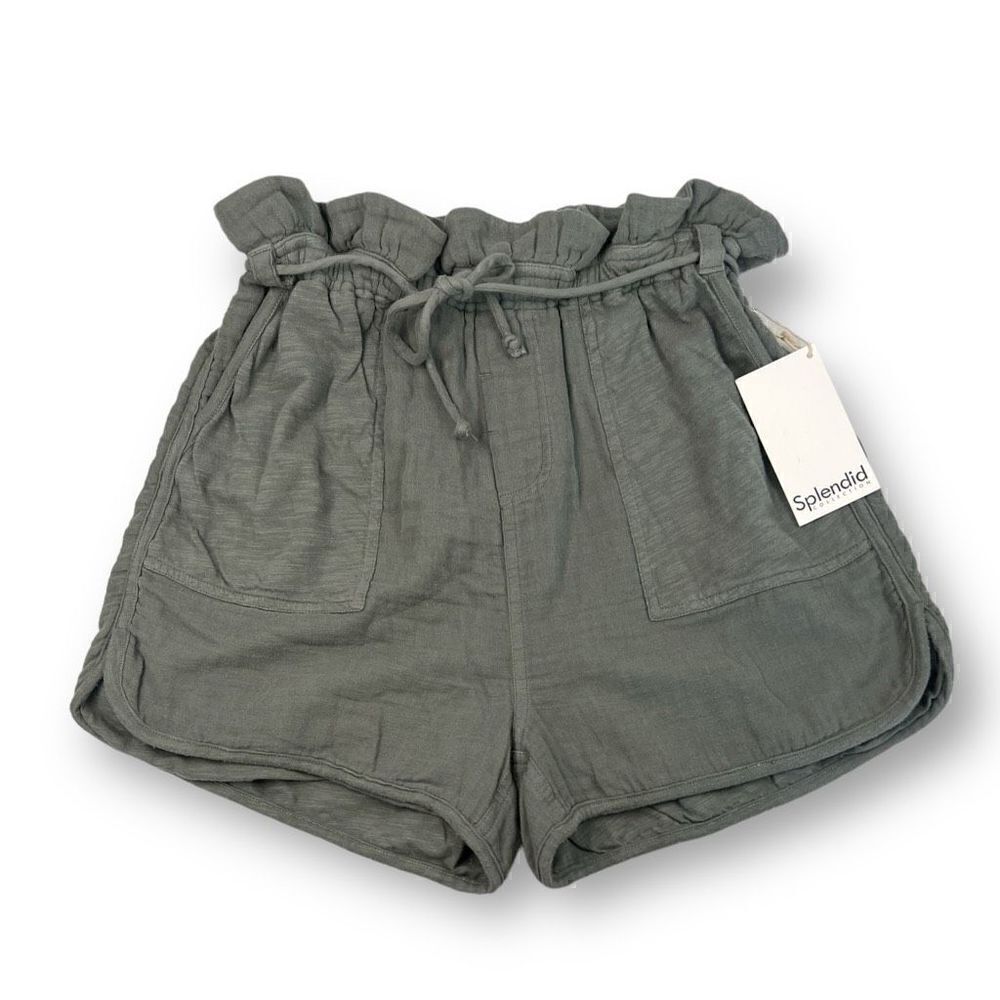 Splendid Green Paperbag Shorts Size Extra Small